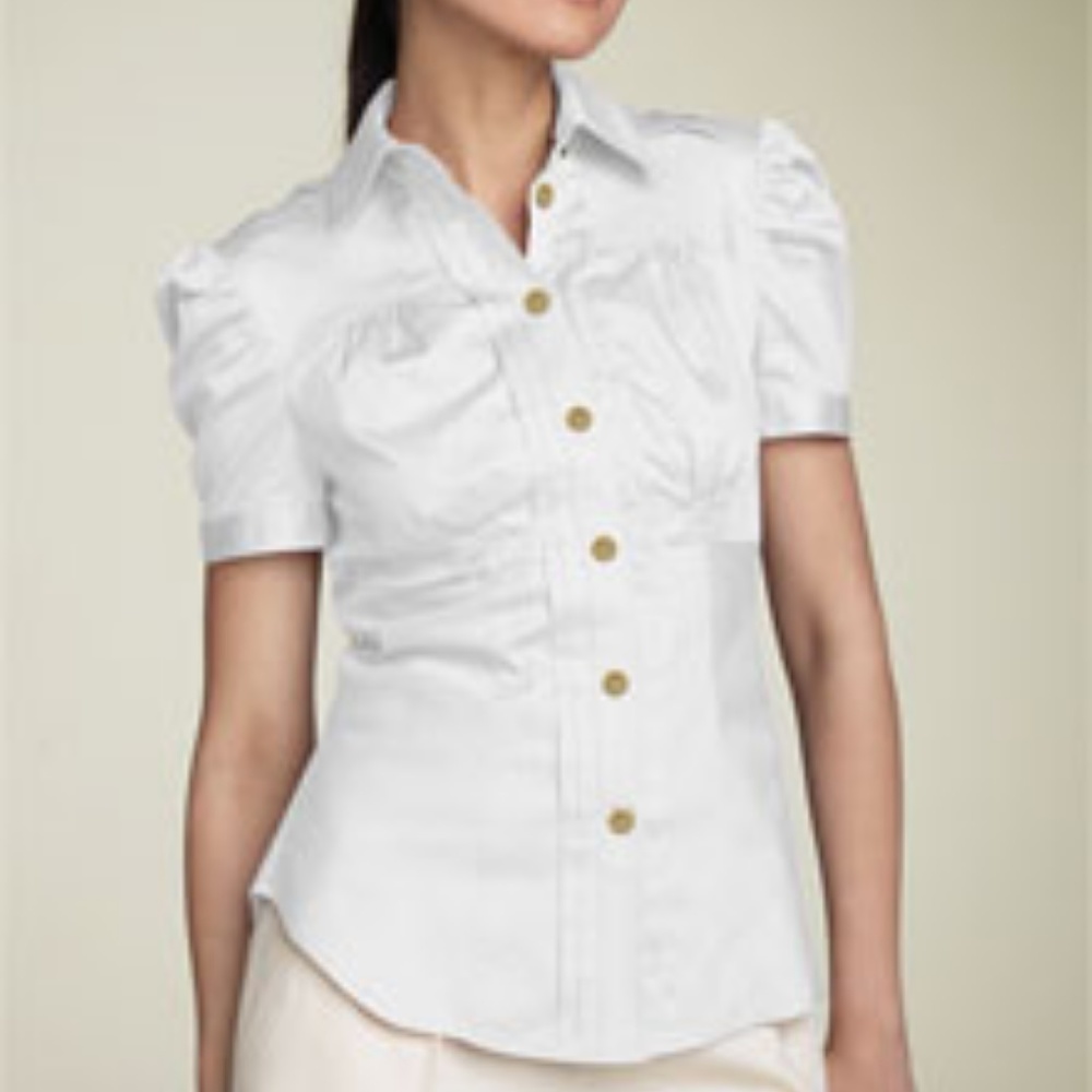 DIANE von FURSTENBERG KAURI WHITE TOP - size 2